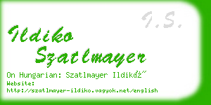 ildiko szatlmayer business card